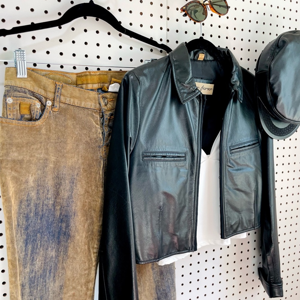 Rem Garson 90’s cropped leather jacket
